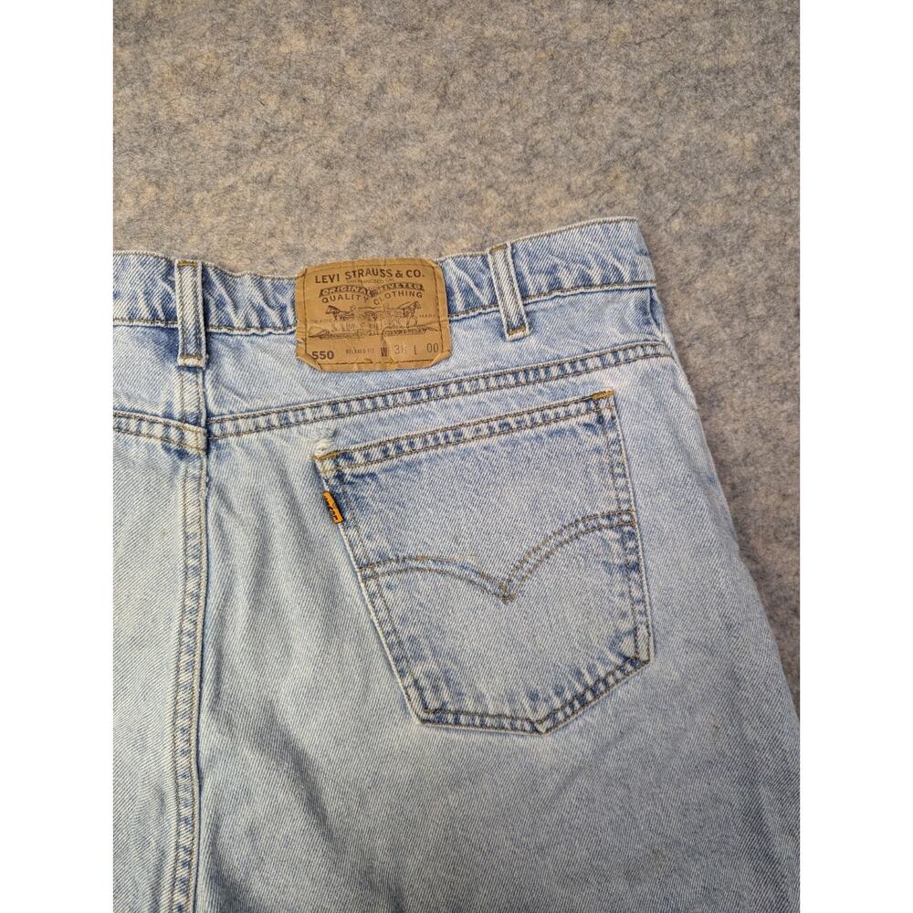 VINTAGE Levi’s 550 Shorts Men’s Size 38 Denim Jean Jorts Blue 90s Orange Tab USA